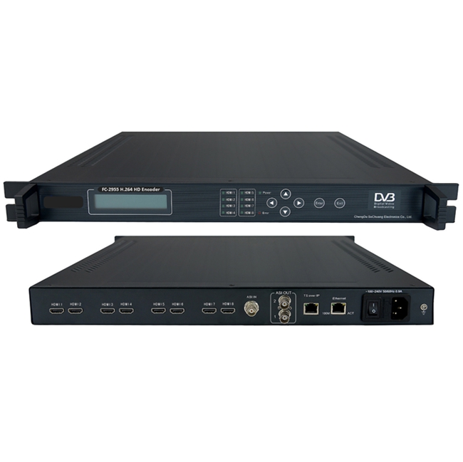 FMUSER FC-2955 8 Channels H.264 HDMI Video Encoder For Hotel IPTV